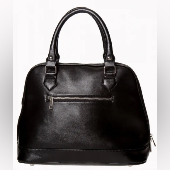 Banned Apparel Alternative UK Malice Spiderweb Large Bowler Bag Purse - Picture 2 of 4